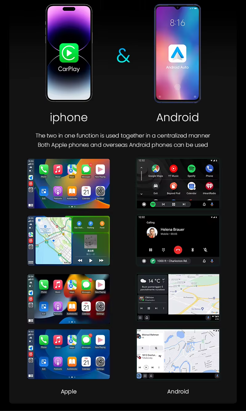 Adaptador CarPlay y Android Auto Inalámbrico 2 En 1 WiFi 6