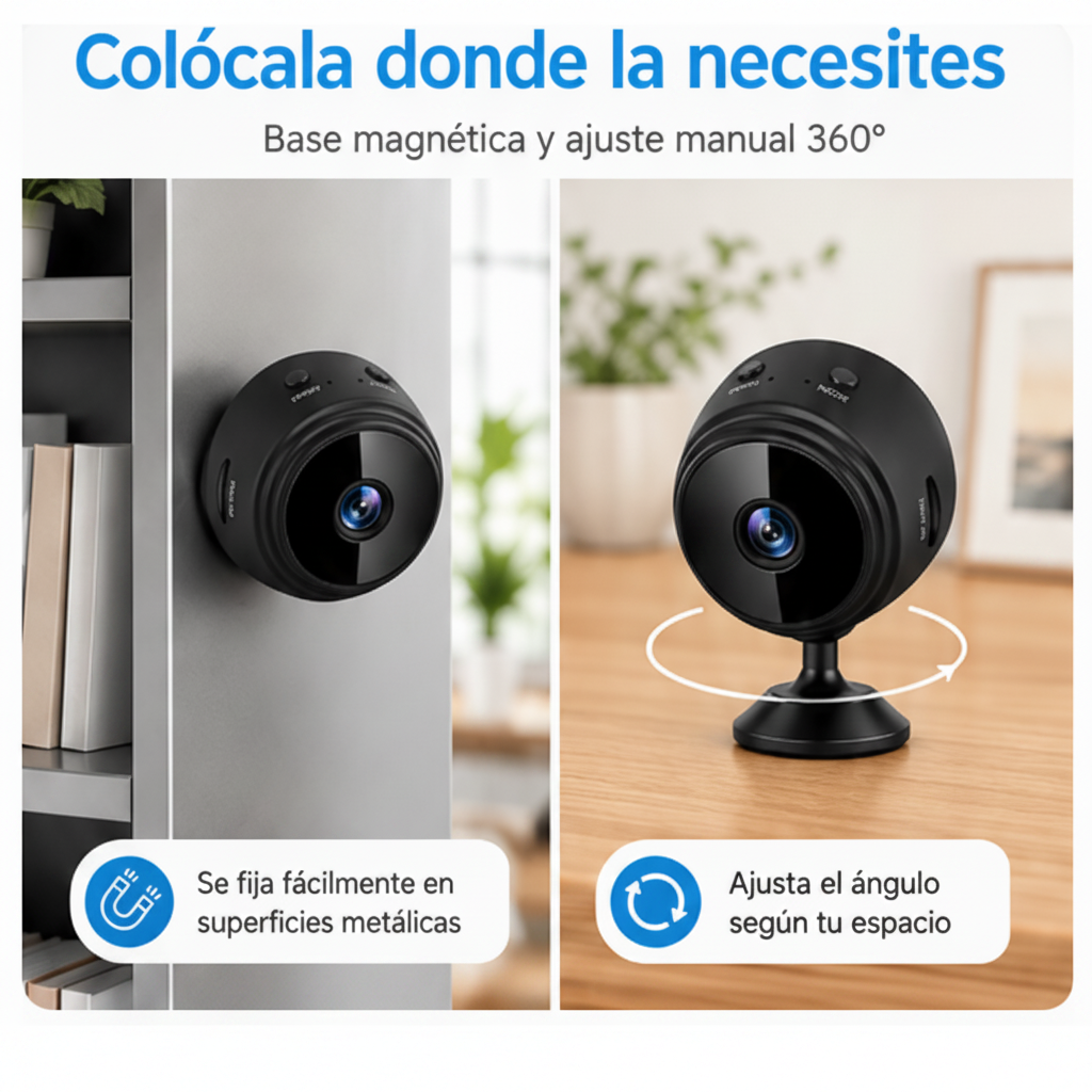 Pack 2 Mini Cámaras Espía WiFi A9 – Vigilancia HD Interior
