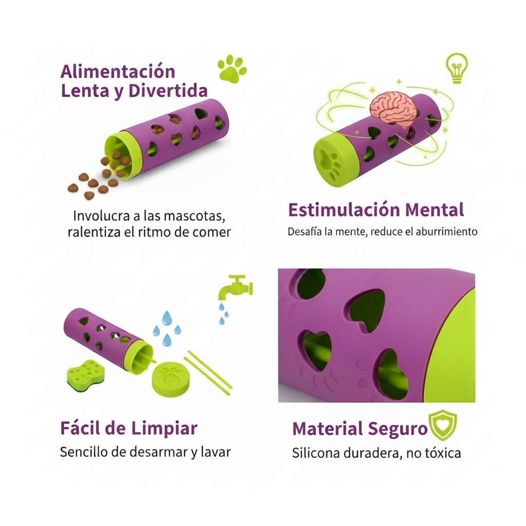 Dispensador Interactivo de Premios para Perros – Juguete Antiestrés