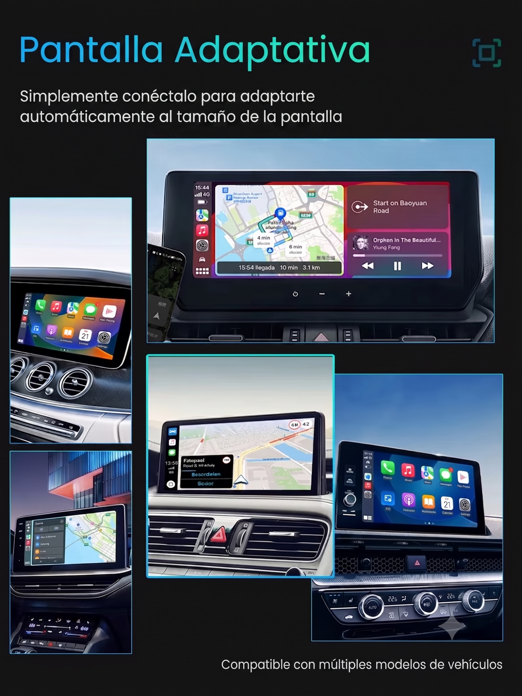 Adaptador CarPlay y Android Auto Inalámbrico 2 En 1 WiFi 6