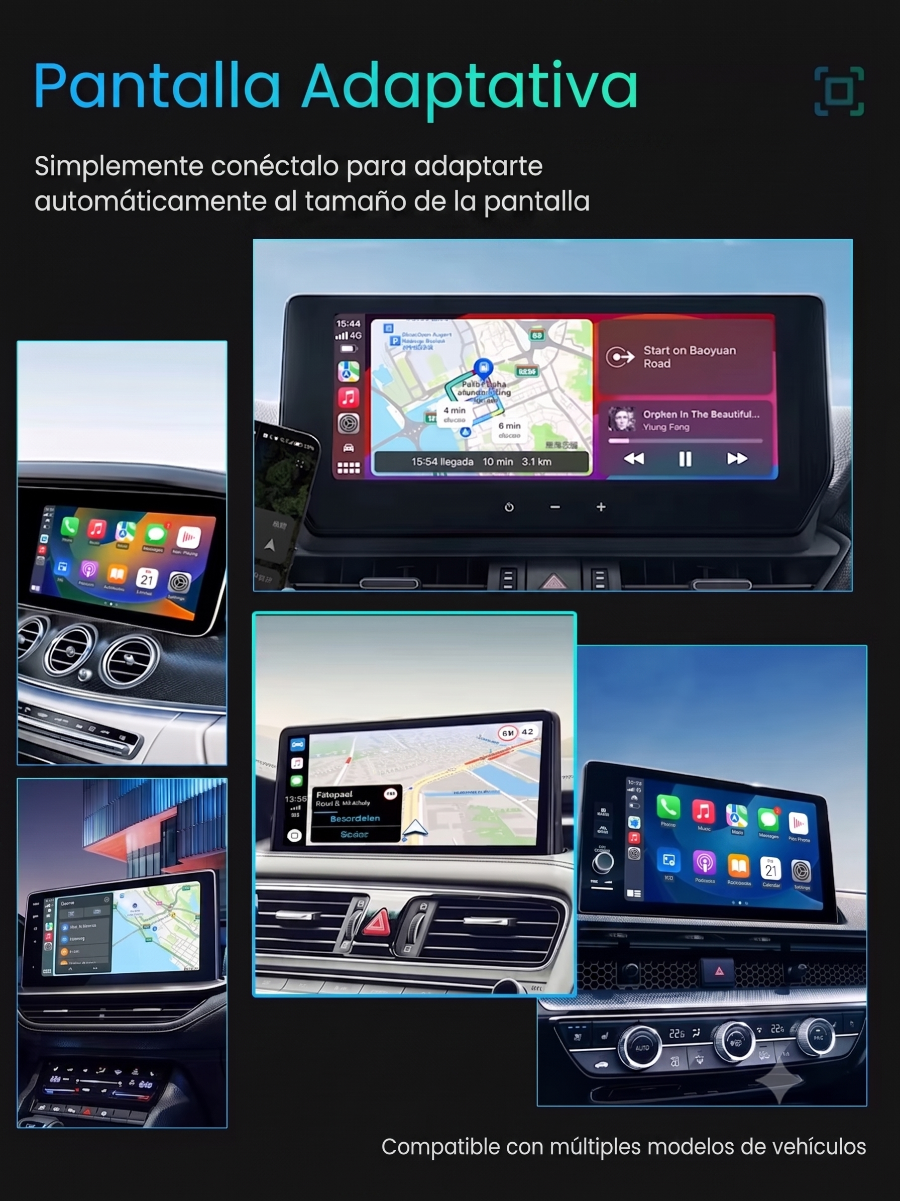 Adaptador CarPlay y Android Auto Inalámbrico 2 En 1 WiFi 6