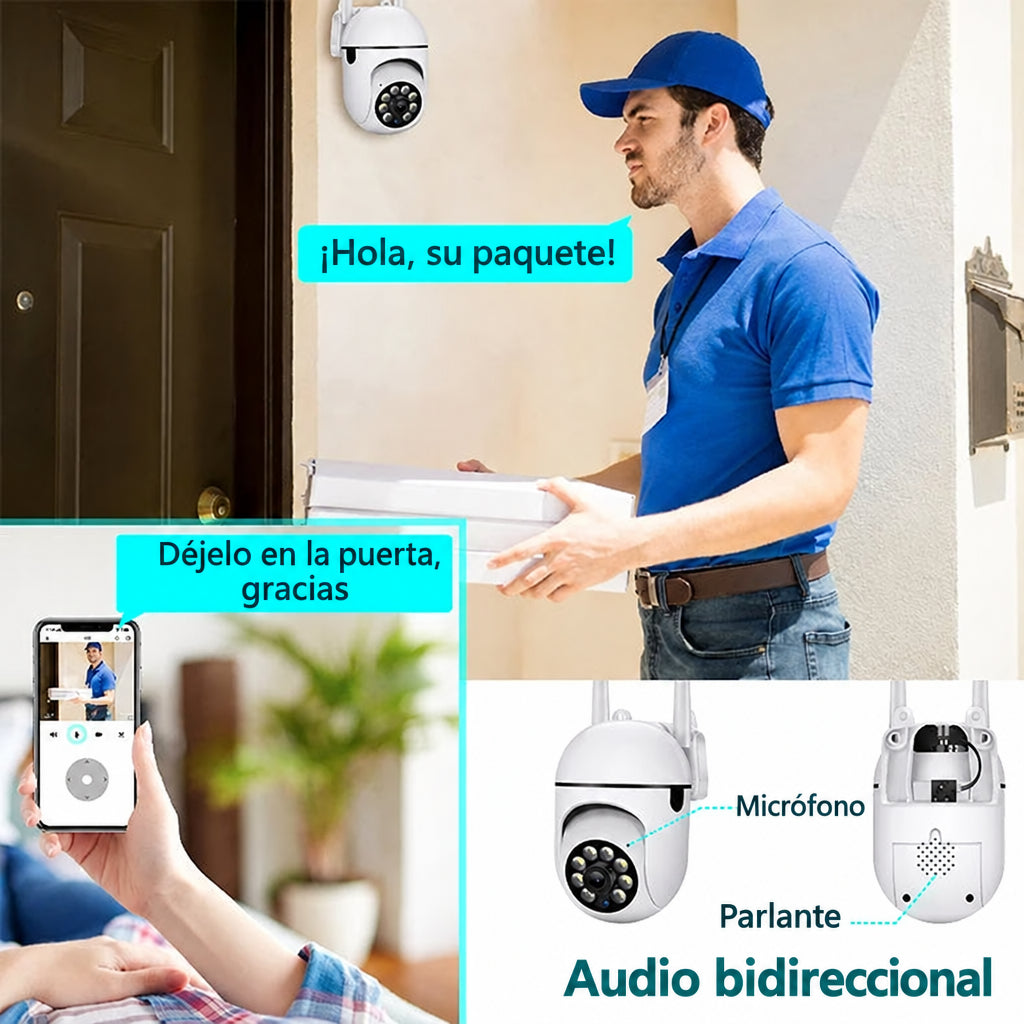 Audio bidireccional: habla con quien está en la puerta desde el celular