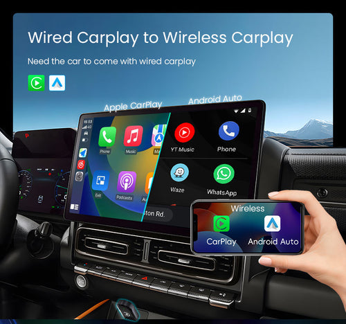 Adaptador CarPlay y Android Auto Inalámbrico 2 En 1 WiFi 6