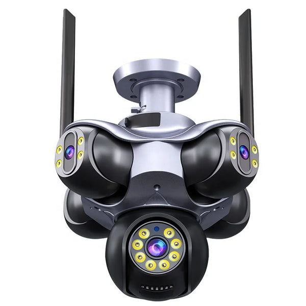 Cámara de Seguridad WiFi 5 Lentes – 5 Pantallas, Giro Motorizado e IP66