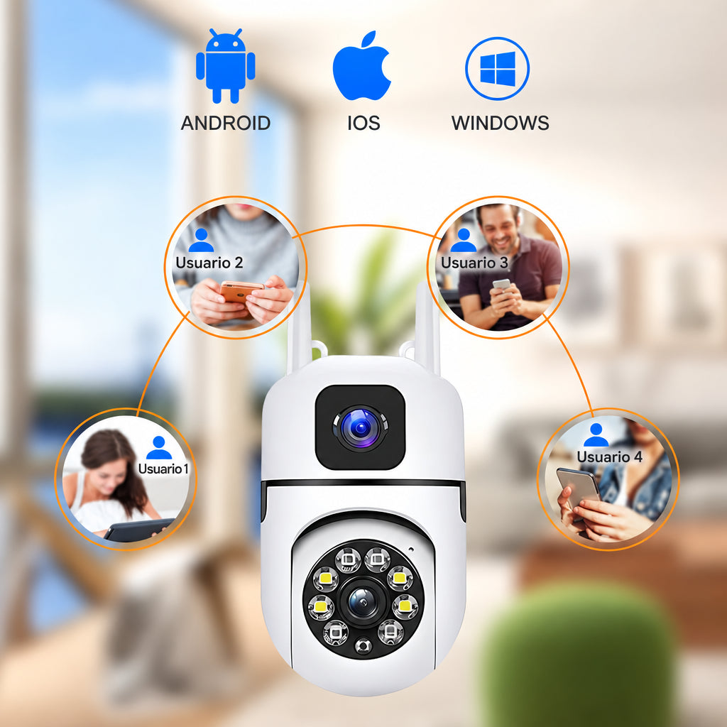 Varios usuarios viendo la cámara al mismo tiempo en Android e iOS