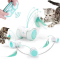 Juguete Automático para Gatos con Control Remoto, LED y Pluma