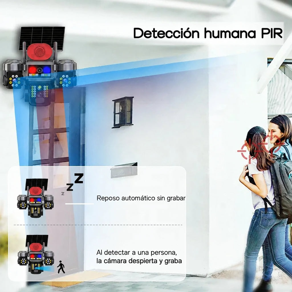 Detección humana PIR: la cámara despierta y graba al detectar personas