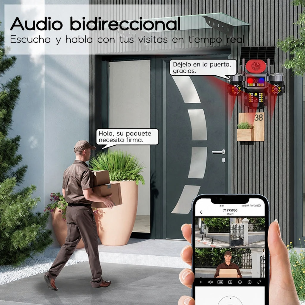Audio bidireccional para hablar con repartidores en la puerta