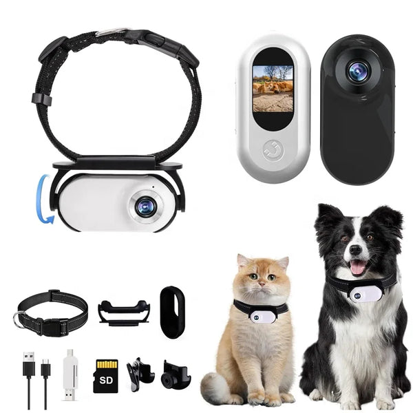 Collar con Cámara HD para Perros y Gatos – Mira el Mundo desde sus Ojos