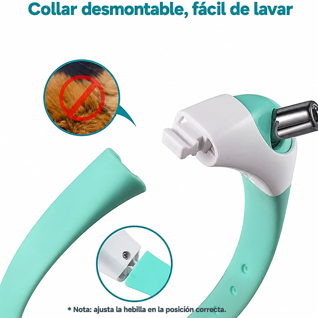 Collar láser para gatos desmontable y fácil de lavar