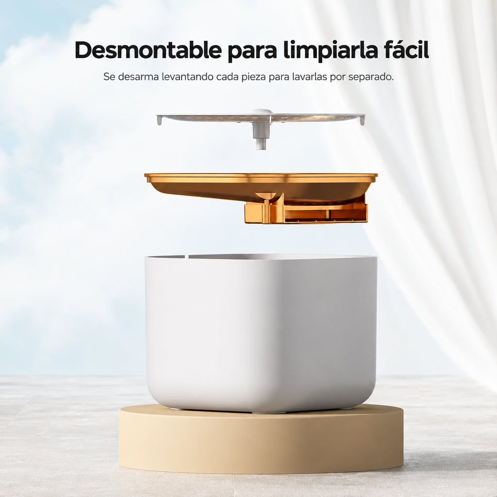 Fuente de agua para gatos 3 L desmontable para lavar cada pieza por separado